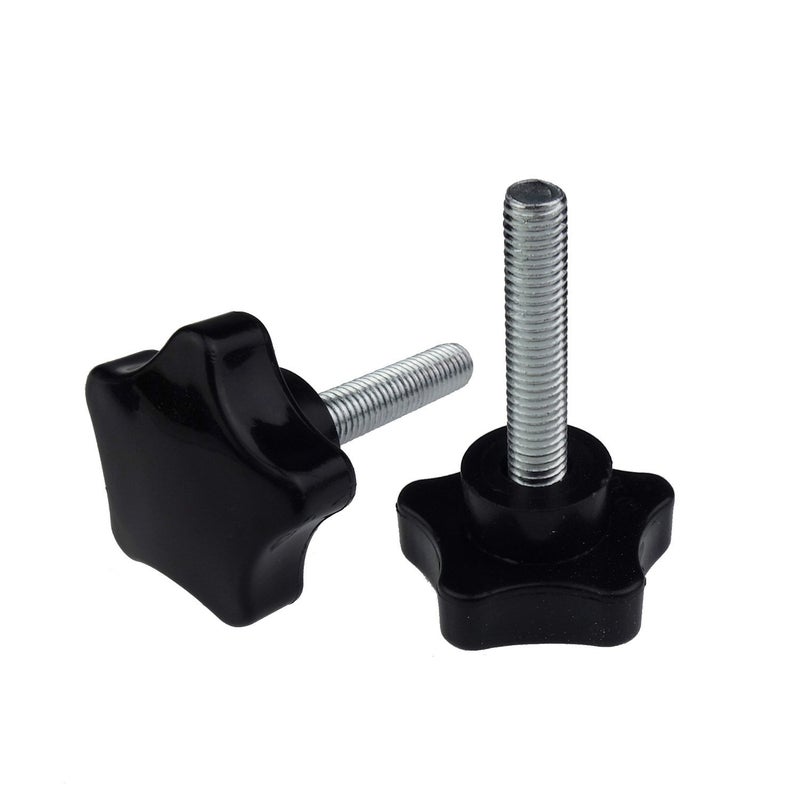 Kasteco 2 Pack M8 x 40mm (5/16" x 1-5/8") Thread Replacement Star Hand Knob Tightening Screw - Image 1
